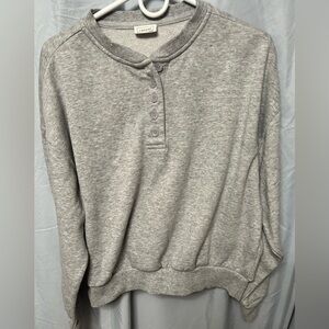Reflex Light Gray Henley Pullover Sweatshirt